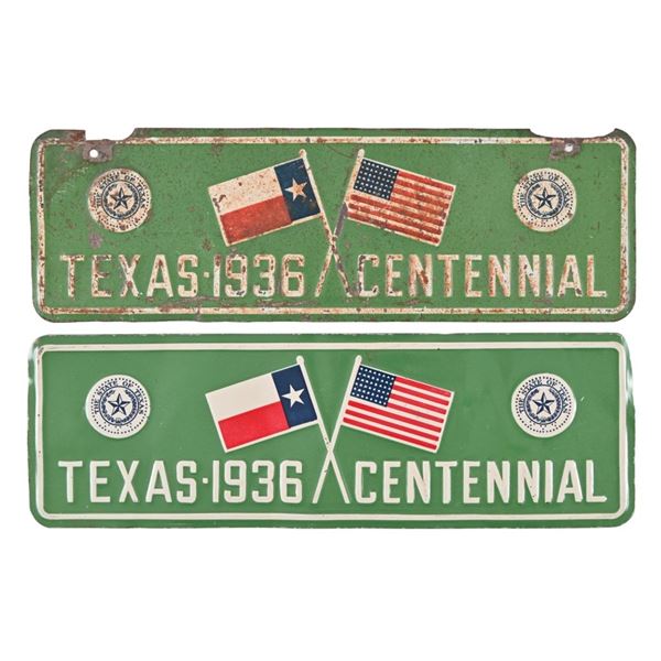 Texas Centennial Brenham Texas License Toppers