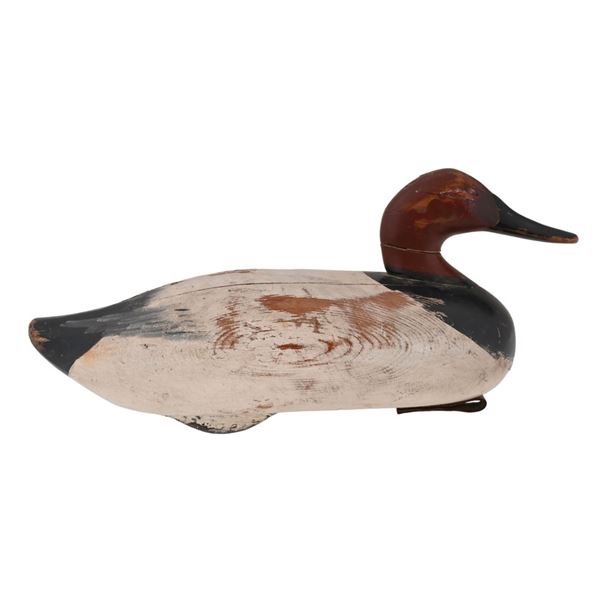 Carved Red Head Duck Decoy