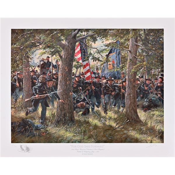 Don Troiani Signed Print "For God Sake Forward"