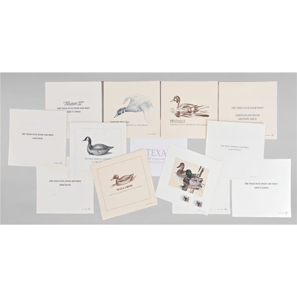 Collection of Texas Duck Stamps1981-1993 (- 1991)