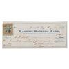 Image 1 : Simon Bolivar Buckner Signed Masonic Check