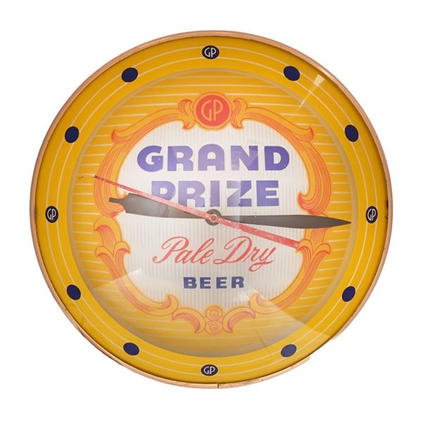 Grand Prize Beer Double Bubble Advertising Clock