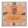 Image 1 : Shiner Bock Beer Lighted Advertising Clock 1960's