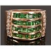Image 1 : 14k Gold Ring with Gemstones