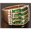 Image 2 : 14k Gold Ring with Gemstones