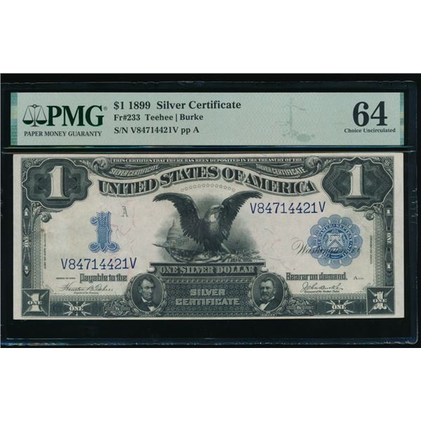 1899 $1 Black Eagle Silver Certificate PMG 64