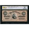 Image 1 : 1864 $50 T-66 Confederate PCGS 58