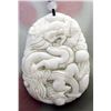 Image 1 : Jade 260cts Real Jade Fortune Dragon Amulet Pendant
