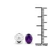 Image 3 : Plated 18KT White Gold 1.60ctw Amethyst and Diamond Earrings