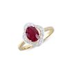 Image 1 : 14KT Yellow Gold 1.50ct Ruby and Diamond Ring