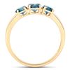 Image 2 : 14KT Yellow Gold 1.08ctw Blue Diamond Ring