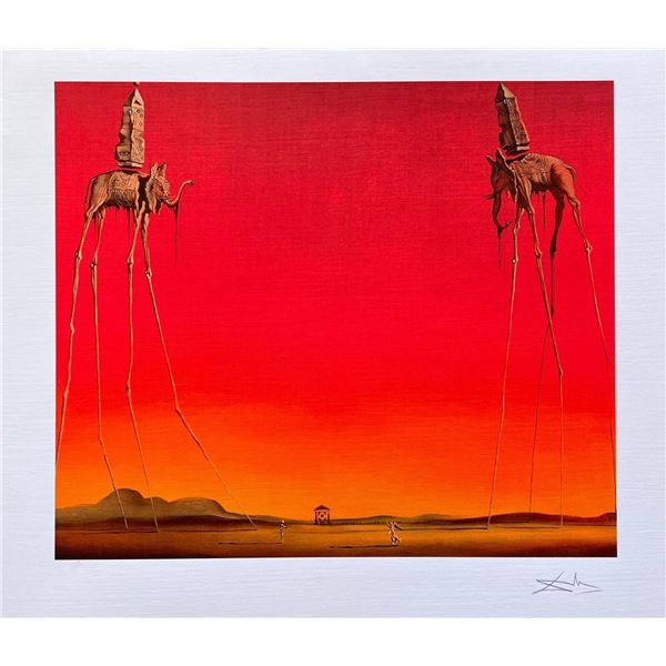 Salvador Dali LES ELEPHANTS Facsimile Signed Giclee