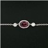 New 18k White Gold 1.13 ctw GIA Pink Sapphire and Diamond Pendant Necklace