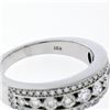 Image 8 : New 18k White Gold 1.0 ctw Round Brilliant Pave & Shared Prong Diamond Band Ring