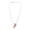 Image 1 : Dior Red Silver Metal Trotter No. 2 Necklace