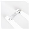 Image 3 : New 18k White Gold 3.45mm Plain Polished Flat Squared Wedding Band Stack Ring