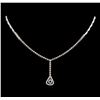 14KT White Gold 1.03 ctw Diamond Necklace