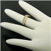 Image 8 : 14k Yellow Gold 1.00 ctw Baguette Diamond Channel Domed Wedding Band Ring