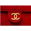 Image 5 : Chanel Red Quilted Fabric Single Flap Bag