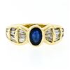 Image 4 : Trevi 18k Yellow Gold 1.90 ctw Oval Sapphire & Baguette Diamond Ring