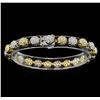 Image 2 : 3.35 ctw Diamond Bracelet - 14KT White and Yellow Gold