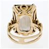 Image 6 : Vintage Handmade 14k Yellow Gold Smoky Emerald Step Cut Quartz Solitaire Ring