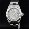 Rolex Ladies Stainless Steel Slate Grey 26MM Oyster Band Wristwatch