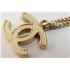 Image 6 : Chanel Vintage Gold-tone Metal Large Size CC Logo Chain Necklace