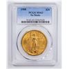 1908 $20 No Motto Double Eagle Gold Coin PCGS MS63