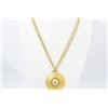 Versace Gold-tone Round Medusa Pendant Necklace