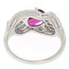 Image 7 : Antique Art Deco Platinum AGL Certified Oval Cut BLOOD RED Ruby & Diamond Ring