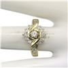 Image 4 : 14k Yellow Gold 1.00 ctw Keepsake Channel Round Diamond Cocktail Engagement Ring