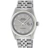 Image 2 : Rolex Mens Stainless Steel 36MM Slate Grey Roman Datejust Wristwatch