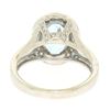 Image 8 : New Modern 18K White Gold 3.07 ctw Oval Aquamarine Diamond Sylvie Split Shank Ri