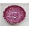 Fucshia Spiral Art Glass Sink by Seattle Glassblowing Studio