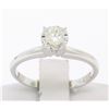 Image 1 : 14k Solid White Gold 0.22 ctw Round White Diamond Illusion Set Solitaire Ring