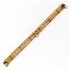 Image 3 : Antique Krementz 14k Gold 1.30 ctw Old Sapphire Natural Pearl Long Bar Pin Brooc