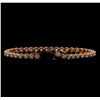Image 3 : 14KT Rose Gold 3.28 ctw Diamond Tennis Bracelet