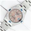 Image 2 : Rolex Ladies Quickset Salmon Arabic & Sapphire Diamond Datejust 26MM