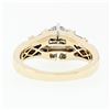 Image 7 : 14k TT Gold 1.48 ctw Round Brilliant & Baguette Cut Diamond Engagement Band Ring