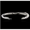 Image 3 : 14KT White Gold 2.30 ctw Diamond Bangle Bracelet