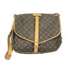 Louis Vuitton Brown Monogram Canvas Leather Saumur 35 cm Crossbody Bag