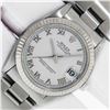 Rolex 31MM White Roman Datejust Wristwatch With Oyster Band With Box
