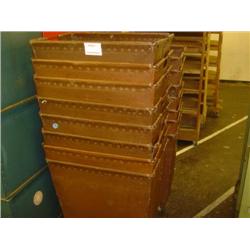 QTY X 15 BROWN STACKING TROLLIES