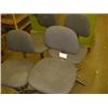 Image 1 : QTY X 4 GREY UPHOLSTERED MACHINIST SWIVEL CHAIRS