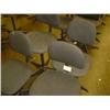 Image 1 : QTY X 4 GREY UPHOLSTERED MACHINIST SWIVEL CHAIRS