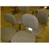Image 1 : QTY X 4 GREY UPHOLSTERED MACHINIST SWIVEL CHAIRS