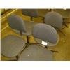 Image 1 : QTY X 4 GREY UPHOLSTERED MACHINIST SWIVEL CHAIRS