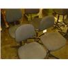 Image 1 : QTY X 4 GREY UPHOLSTERED MACHINIST SWIVEL CHAIRS
