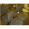 Image 1 : QTY X 4 GREY UPHOLSTERED MACHINIST SWIVEL CHAIRS